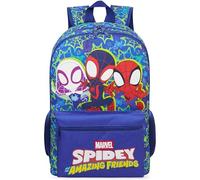 Get Trend Spidey et Ses Amis Grand Sac a Dos Garcon, 46 cm Cartable Enfant Fermeture Eclair et Rembourré pour École ou Sport, Cadeau Garçon (Bleu Spidey)