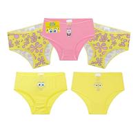 Get Trend Spongebob Squarepants Culottes Fille Coton Respirant Lot 5 Slips Enfants sous-Vêtements Douce Cadeau Fille (4-5 Ans, Jaune Spongebob Lot de 5)