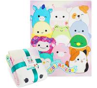 Get Trend Squishmallows Couverture Polaire Enfant 130x150 cm, Plaid Doux pour Lit, Canapé ou Voyage, Décoration Chambre, Cosy Idée Cadeau (Multi Squishmallows)
