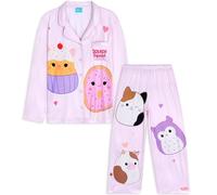 Get Trend Squishmallows Pyjama Fille et Ado 5-14 Ans, Ensemble Pyjama Doux avec Haut Manches Longues, Cadeau Original (11-12 Ans, Multi Squishmallows)