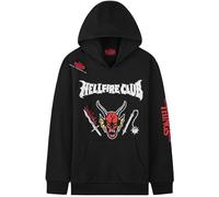 Get Trend Stranger Things Sweat à Capuche Garçon, 7-16 Ans, Hellfire Club Hoodie, Pull Coton Polaire Doux, Cadeau Ado Garçon (9-10 Ans, Noir)