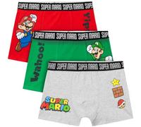 Get Trend Super Mario Boxer Enfant Garcon, Lot de 3 Douce et Respirant Calecon, Ceinture Elastique sous Vêtements, Comfy Idee Cadeau (11-12 Ans, Multi Super Mario)