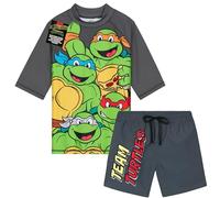 Get Trend Teenage Mutant Ninja Turtles Ensemble de Maillots de Bain Garçon 2 Pièces Short de Bain et T-shirt pour Plage Piscine (11-12 Ans, Gris TMNT)