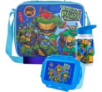 Get Trend Teenage Mutant Ninja Turtles Sac Isotherme Repas Boîte à Goûter Gourde Enfant 400ml Set de Déjeuner 3 Pièces Enfant Voyage Pique Nique (Bleu TMNT)