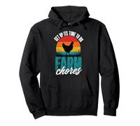 Get Up Its Time to do Farm Chores - Funny Farmer Farming Art Sweat à Capuche