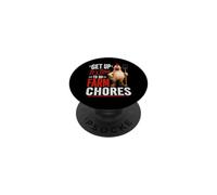 Get up Its Time to do Farmer Chores, Funny Farmer Farming Lover PopSockets PopGrip Adhésif