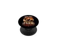 Get up Its Time to do Farmer Chores, Funny Farmer Farming Lover PopSockets PopGrip Adhésif