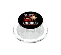Get up Its Time to do Farmer Chores, Funny Farmer Farming Lover PopSockets PopGrip pour MagSafe