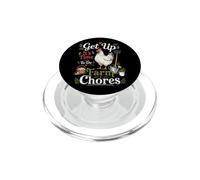 Get up Its Time to do Farmer Chores, Funny Farmer Farming Lover PopSockets PopGrip pour MagSafe
