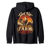 Get up Its Time to do Farmer Chores, Funny Farmer Farming Lover Sweat à Capuche