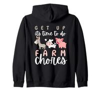 Get up Its Time to do Farmer Chores, Funny Farmer Farming Lover Sweat à Capuche