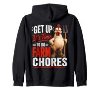 Get up Its Time to do Farmer Chores, Funny Farmer Farming Lover Sweat à Capuche