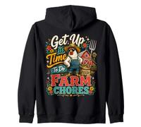 Get up Its Time to do Farmer Chores, Funny Farmer Farming Lover Sweat à Capuche