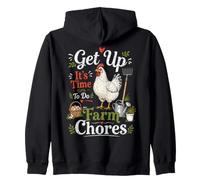 Get up Its Time to do Farmer Chores, Funny Farmer Farming Lover Sweat à Capuche