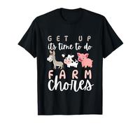 Get up Its Time to do Farmer Chores, Funny Farmer Farming Lover T-Shirt