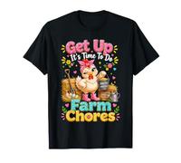Get up Its Time to do Farmer Chores, Funny Farmer Farming Lover T-Shirt