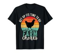 Get up Its Time to do Farmer Chores, Funny Farmer Farming Lover T-Shirt Graphique avec Valeur
