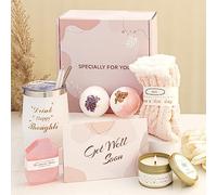 Get Well Soon - Cadeau de rétablissement pour femme, panier cadeau pour ses amis malades, ensemble de bain relaxant pour elle - Ensemble de bain spa pour femme, pour maman, amis, sœur, épouse