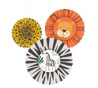 "Get Wild" Safari | 6 éventails décoratifs