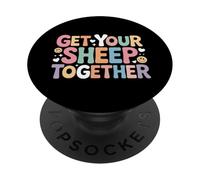Get Your Sheep Together Rire de Rappel de Vie - PopSockets PopGrip Adhésif