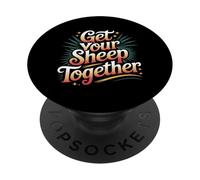 Get Your Sheep Together Rire de Rappel de Vie - PopSockets PopGrip Adhésif