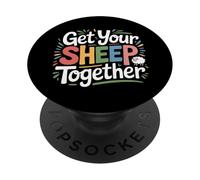 Get Your Sheep Together Rire de Rappel de Vie |- PopSockets PopGrip Adhésif