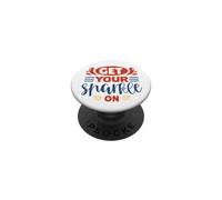Get Your Sparkle on Sparklers Patriotic Men Women Garçon Fille PopSockets PopGrip Adhésif