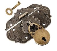 GETAJGHSD 1 Ensemble de Fermoir Métallique pour Boîte à Bijoux Vintage Loquet à Moraillon en Alliage de Zinc Résistant et Décoratif, pour Boîtes en Bois et Coffrets Présents