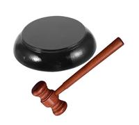 GETAJGHSD 1 Ensemble Marteau Bois pour Garçon Fille avec Bloc Sonore et Base Exposition Accessoire de Jeu de Rôle pour Cérémonies Légales et