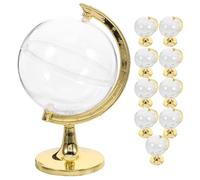 GETAJGHSD 10 Boîtes à Globe Élégantes en Plastique pour Organiser Petits Objets, Boîte Ronde Bonbon Multifonctionnelle, Décoration Raffinée pour Toute Pièce ou Événement Spécial