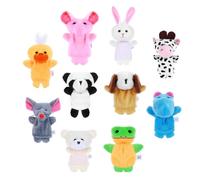 GETAJGHSD 10 pièces Marionnettes à Doigts Animaux Peluche Jouets Interactifs pour Garçon Fille et Tout Petits pour Contes et Jeux de Rôle