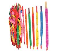 GETAJGHSD 100 Pièces Ballon Fusée Hurlant en Latex Motif Rayé Unique, Facile à Gonfler, Résistant, pour Fêtes et Célébrations en Extérieur, Couleurs Variées