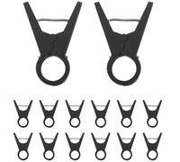 GETAJGHSD 100pcs Pinces en Plastique pour Plantes Grimpantes Noir, Clips de Fixation pour Plants de Tomates et Vignes, Support Ajustable pour Jardinage en Serrage, Maintien Sécurisé