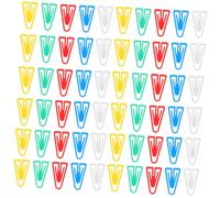 GETAJGHSD 100pièces Trombones Colorés Non Trombones Multifonctions Pratiques Pinces Papier Compactes Pour Bureau Et École