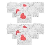 GETAJGHSD 12 pièces DIY Christmas Coloring Handheld Boxes Sturdy Cardboard Treat Boxes With Gingerbread Design Easy Assembly Candy And Cookie Packaging For Holiday Parties