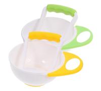 GETAJGHSD 2 Ensembles Bol de Cuisine Multifonction pour de Broyage Manuel pour Aliments Complémentaires Jaune Vert pour Entraînement des Tout Petits Préparation de Purées