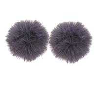 GETAJGHSD 2 Pcs Bonnette Anti-vent pour Micro en Fausse Fourrure, Cache-micro Coupe-vent, Housse de Pare-brise Douce et Résistante, Design Spécial pour Microphone