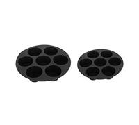 GETAJGHSD 2 pièces Moule Muffins Silicone Cavités Antiadhésif pour Friteuse Air et Four Grand et Petit Accessoire Pâtisserie pour Cupcakes Gâteaux et Desserts