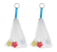 GETAJGHSD 2 Pièces Paquet de Conservation de Savonnette en Filet Blanc pour Visage, Filet à Mousse Faciale en Pe, Nettoyage Doux et Formation Rapide de Mousse
