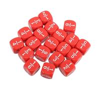 GETAJGHSD 20 Pièces Dés à Fractions Multisides Coins Arrondis pour Garçon Fille Activités Mathématiques Enseignement Classe et Apprentissage