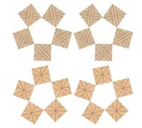 GETAJGHSD 20 Pièces Double Sided Retro Wood Sheets for Kitchen Living Room and Bedroom Decor Unique Mini House Accessories