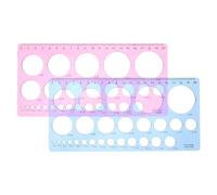 GETAJGHSD 2pcs Pochoirs à Dessiner Cercle Règle Géométrique Multifonction en Plastique Outils de Dessin pour Modèles Créatifs Bureau et Artistes