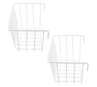 GETAJGHSD 2pièces Mangeoire à Foin Suspendue pour Lapins et Cochons Cadre Métallique Robuste Panier Mural pour Petits Animaux Support pour Alimentation Saine et Naturelle Lot de Blancs