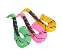 GETAJGHSD 3 pièces Ballons Saxophone Gonflables Accessoires de Fête Jouets Gonflables Interactifs pour Anniversaires Décorations Musicales Colorées Rose Vert Jaune