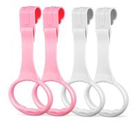 GETAJGHSD 4 Pièces Anneaux de Traction pour Anneaux de Lit pour Accessoires de Formation Au Développement Moteur Plastique Durable Installation Facile Blancs Roses