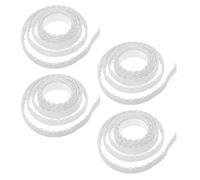 GETAJGHSD 4 Rouleaux Ruban Adhésif Washi en Dentelle Coton Blanc Autocollant pour Loisirs Créatifs et Scrapbooking, 4 Rouleaux, Matériau Tissu Ferme, pour Montage Artisanal