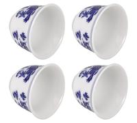 GETAJGHSD 4 Tasses à Thé Chinoises Traditionnelles en Porcelaine Bleue et Blanche 2 Oz pour Cérémonie du Thé et Usage Quotidien à Domicile