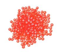 GETAJGHSD 400 Perles Lettres Acryliques Rouges pour Fabrication de Bijoux Diy, Mini Trou pour Enfilage, Accessoires Mignons pour Créations Artisanales Garçon et Filles Couleur Aléatoire