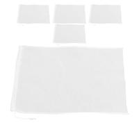 GETAJGHSD 5 Paquet Filtrants Réutilisables en Mousseline Blanche 80 Mailles avec Cordon Cuisine Fine Maille Résistante pour Yaourt et Lait de Noix
