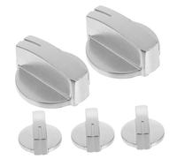 GETAJGHSD 5 pièces Boutons de Acier Inoxydable pour Gazinière Remplacement des Commandes de Cuisinière à Gaz Installation Facile et Durable
